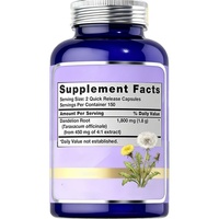 Capsules de racine de pissenlit à marque privée OEM/ODM – Compléments alimentaires traditionnels à base de plantes pour soutenir les enzymes digestives et stimuler l'immunité chez l'adulte