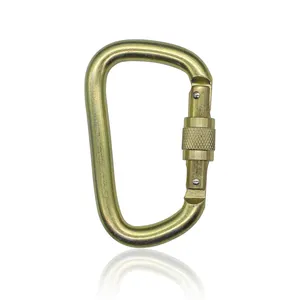 Carabiner Snap Hooks for Climbing Factory High Quality Oval 45KN Swivel Locking Steel Metal Carabiner 114 X 71.6mm Jinong 260g