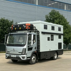 Camioneta HOWO de <span class=keywords><strong>Dos</strong></span> Pisos <span class=keywords><strong>para</strong></span> Expediciones Todoterreno con Balcón en la Azotea, Casa Rodante Móvil de Doble Plataforma <span class=keywords><strong>para</strong></span> Viajes Fuera de la Red - Product Image 2
