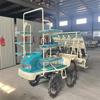 Semoir-transplanteur automatique économique, type marchant, 6 rangs, pour riz, avec moteur, 4 roues