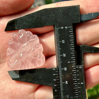 Quartz Rose neuf queue de renard sculpture Animal cristal artisanat Folk renard pour la guérison