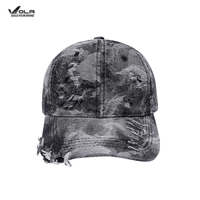 Gorra de Béisbol de Mezclilla Vintage con Lavado Ácido y Efecto Desgastado, Gorra de 6 Paneles con Bordado Personalizado para Hombre y Mujer