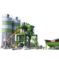 Centrale à béton fixe haute performance HZS50 avec mélangeur JS1000, moteur et boîte de vitesses à commande PLC pour projets