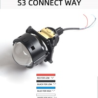 Phares avant à LED Bi-LED 12V pour le marché secondaire automobile, lentille de projecteur de 3 pouces S3, ajustement universel, Plug and Play