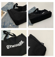 Canvas-Handtasche GYMSHARK-Print Damenhandtaschen Sommer Gym-Tragetasche Casual Reise-Einkaufstasche Tägliche Pendler-Schultertasche