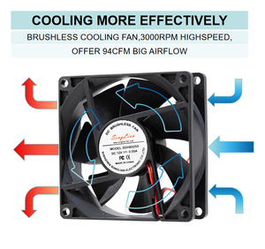 Quạt hướng trục 8025 DC 80x80x25mm 12V 24V không chổi than, lưu lượng gió cao, tiếng ồn thấp, dùng cho máy chủ, khung máy tính, nguồn điện, OEM ODM - Product Image 4