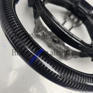 Nouveaux produits : Volant en cuir perforé en fibre de carbone compatible avec les voitures Infiniti G27 G37 - Product Image 5