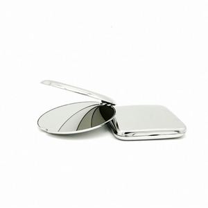 Wholesale Unbreakable Makeup <b>Mirror</b> Stainless Steel Square/Circular Laser Engraved Portable Folding <b>Mirror</b> (OEM 50pcs) - Product Image 4