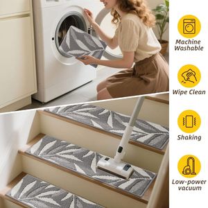 Alfombrillas Antideslizantes para Escaleras de 9" X 28" del Fabricante, Suaves y Cómodas, Autoadhesivas, para Escalones de Madera - Product Image 5