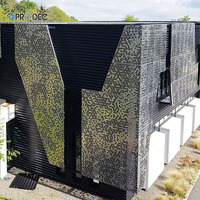 Matériaux de façade de bâtiments, panneaux de revêtement mural en métal perforé décoratif extérieur