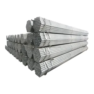 guangzhou hot dipped galvanized pipe thread gi tubes hollow section pre-galvanized round steel pipe