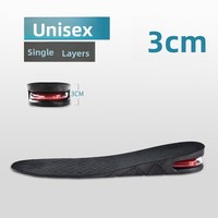 Semelles Confortables Rehaussantes 3/5/7/9CM pour Hommes et Femmes, Longueur Complète, Multi-Couches PU/Velours, Inserts à Coussin d'Air, Soutien de la Voûte Plantaire, Anti-Choc