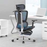 Sillas de Oficina Ergonómicas Modernas de Malla con Reposapiés al por Mayor, Sillas de Oficina, Muebles de Escritorio, Juego de Mesa y Silla de Oficina