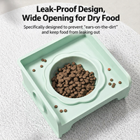 Gamelle carrée surélevée en céramique pour chat avec support à clipser, mangeoire modulaire multi-chats, protection du cou, anti-vomissement, saine