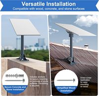 Kit de montage Starlink V4 Gen 3, support de toit en métal robuste, adaptateur de tuyau, kit de montage mural réglable pour antenne standard