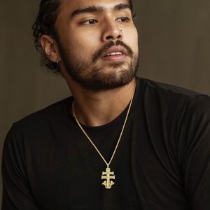 قلادة صليب يسوع الكارافاكا القوطي من ميريشاين، مطلية بالذهب، مجوهرات حماية كاثوليكية للنساء - Product Image 5