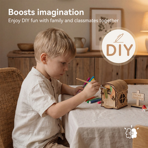 Kit Fai-<span class=keywords><strong>da</strong></span>-Te/Casa delle Fate in Legno 3D ad Arco, Giocattolo Educativo STEM, Decorazione <span class=keywords><strong>da</strong></span> <span class=keywords><strong>Giardino</strong></span> in Miniatura Tagliata al Laser - Product Image 3