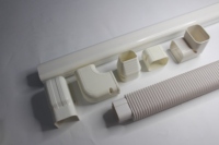 Kit de pièces de rechange pour climatiseurs Conduit en PVC pour tuyaux de climatisation Jeu de couvertures Lignes de climatisation cachées-Registres et grilles