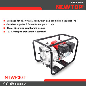 Pompe à eaux usées à essence robuste NTWP30T 3 pouces 7,0 CV 170F pour le traitement des eaux de crue et des eaux usées - Product Image 6