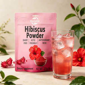Polvo de Flor de Hibisco Puro OEM ODM, Antioxidante, Sin OMG, Vegano, Sin Lácteos, Apto para Keto, para Té y Cuidado de la Piel, Suministro a Granel - Product Image 4