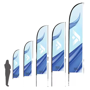 Banderas Promocionales de Poliéster en Forma de Lágrima para Exteriores, Marca Corporativa, Logotipo Personalizado, Bandera Publicitaria, Pancarta para Eventos de Empresa - Product Image 1