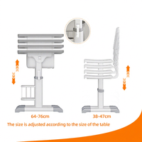 Ensemble bureau et chaise ergonomiques robustes et personnalisables pour enfants, vente en gros directe usine, mobilier scolaire moderne, service OEM