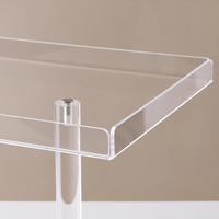 Plateau carré en acrylique transparent pour pâtisserie, support de présentation pour gâteaux, cupcakes, desserts, décoration de buffet à domicile pour les fêtes