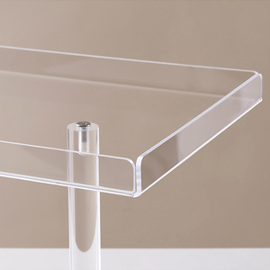 Plateau carré en acrylique transparent pour pâtisserie, support de présentation pour gâteaux, cupcakes, desserts, décoration de <span class=keywords><strong>buffet</strong></span> à domicile pour les fêtes - Product Image 4