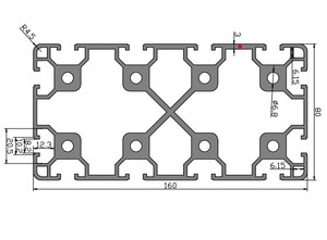 Perfil de Aluminio Industrial Minjian 80160a, Estándar Europeo 160*80, Fábrica de Perfiles de Aluminio en Stock, Cantidad al por Mayor - Product Image 2