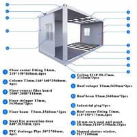 SKYLINE Precio de Fábrica Casa Contenedor Plegable Transpirable de 20 pies, Edificio Modular Prefabricado de Lujo para Apartamentos, Oficinas, Tiendas y Viviendas Auxiliares