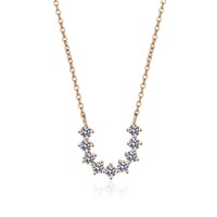 Set de 10 Collares con Colgante de Plata de Ley 925 y Moissanita D VVS1, Certificado GRA, Pasa el Test de Diamantes, Venta al Por Mayor