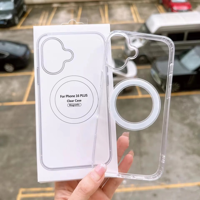 2026 New Transparent TPU Shockproof Mobile Phone Magnetic Cases for iPhone 17 Air 16 Plus 15 14 13 12 11 Pro Max Mini Covers