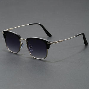 Nuevas <span class=keywords><strong>Gafas</strong></span> <span class=keywords><strong>de</strong></span> <span class=keywords><strong>Sol</strong></span> <span class=keywords><strong>de</strong></span> Marco Pequeño Semi-Rimless para Hombre, Protección UV400, Unisex, Versátiles, para Conducir, Uso Diario, Diseño Único - Product Image 4