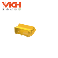 Connecteur de système de chemin de câbles à fibres optiques Vichnet jaune 120 240 360 MM pour capuchon d'extrémité de conduit de câbles de centre de données ABS PVC