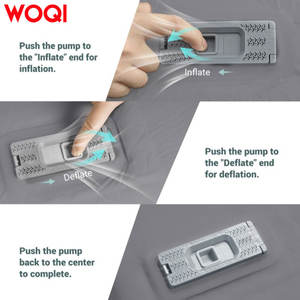 Colchón inflable automático Woqi con bomba eléctrica incorporada, rectangular, gris, para acampar, para 1-2 personas, portátil, para uso en exteriores. - Product Image 4