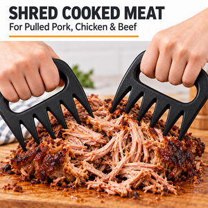 Meat Shredder Claws for Pulled Pork BBQ Meat Claws with Non-Slip Handles, Heat Resistant <b>Barbecue</b> Shredder Tool - Product Image 6