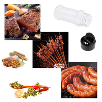 Ensemble de bouteilles à épices en plastique de 100 ml, récipients à épices réutilisables, pots à assaisonnements avec bouchon noir pour épices et herbes