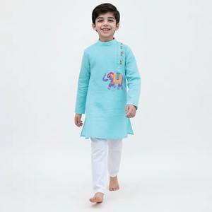 Top Demanded Kids Boys Kurta Pajama Set with <b>Nehru</b> <b>Jacket</b> for Wedding Festival and Party Wear Available At Competitive Price - Product Image 1
