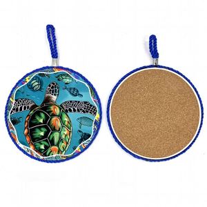 Absorbent <b>Ceramic</b> <b>Coasters</b> with Cork Base Tabletop Protection for Dining Tables Desks Restaurants - Product Image 4