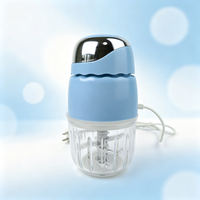 Mini robot culinaire électrique pour bébé, en acier inoxydable, 8 lames, facile à nettoyer, pour la préparation de nourriture pour bébé, viande et légumes