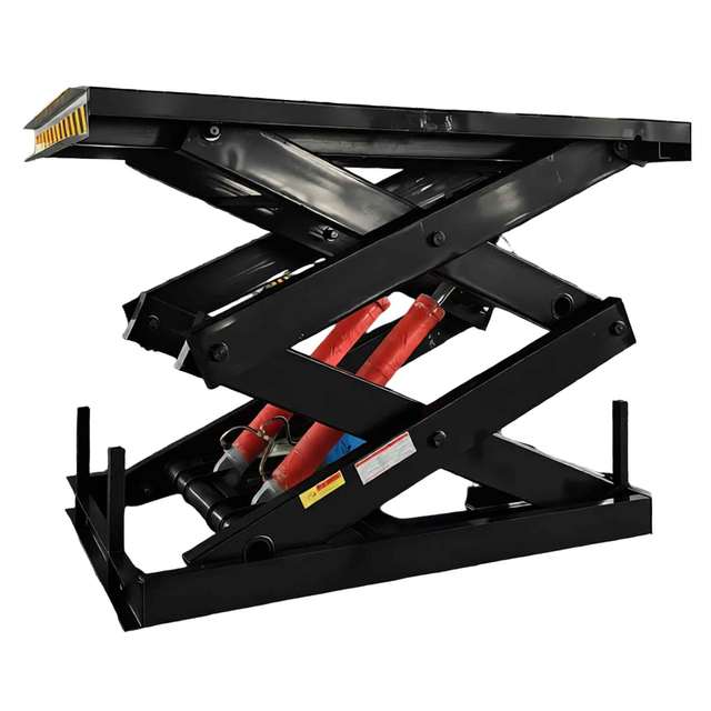 Car Lift Maintenance Bridge Scissor Full Height 10m Anti-slip Steel Plate DC/AC Powered