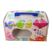 Scatola con Manico in Cartone Ondulato Personalizzata, Packaging per Prodotti con Logo, Confezione Regalo Portatile per Marchio