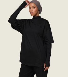 LUOMANTE Hauts Longs Amples de Sport Musulmans Vêtements de Sport Modestes Tenues de Course et Fitness Survêtements pour Femme Islamique - Product Image 2