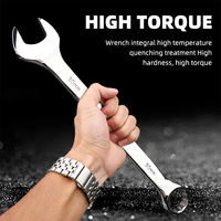 Juego de Llaves Fijas de Acero de Doble Propósito y Doble Cabeza Directo de Fábrica con Acabado Cromado OEM Personalizable Métrico Abrazadera de Plástico para Coches