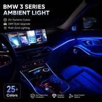 Kit de Bande LED RGB Multicolore pour Éclairage Ambiant Intérieur de Voiture Série 3 (2023-2025) avec Synchronisation Musicale et Installation Non Destructive