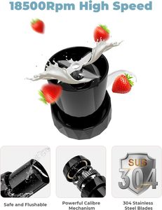 Blender portable 32 oz grande capacité, mini blender pour les smoothies et les milkshakes, blender personnel avec USB rechargeable - Product Image 2