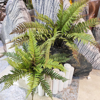 Bouquet de fougères et fleurs artificielles en plastique fait main pour la fête des mères, décoration de jardin pour la maison et le bureau, plantes artificielles