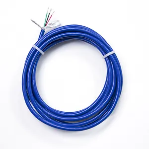 4芯18 20 22 24 26 AWG铜芯铜包钢编织超蓝色聚氯乙烯护套传感器电缆