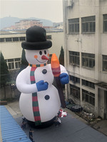 Énorme bonhomme de neige gonflable de Noël de 33 pieds, personnage de dessin animé pour la décoration de fête