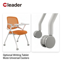 Chaise de classe moderne avec tablette d'écriture, empilable et durable, pour salle de conférence, avec roulettes, prix usine